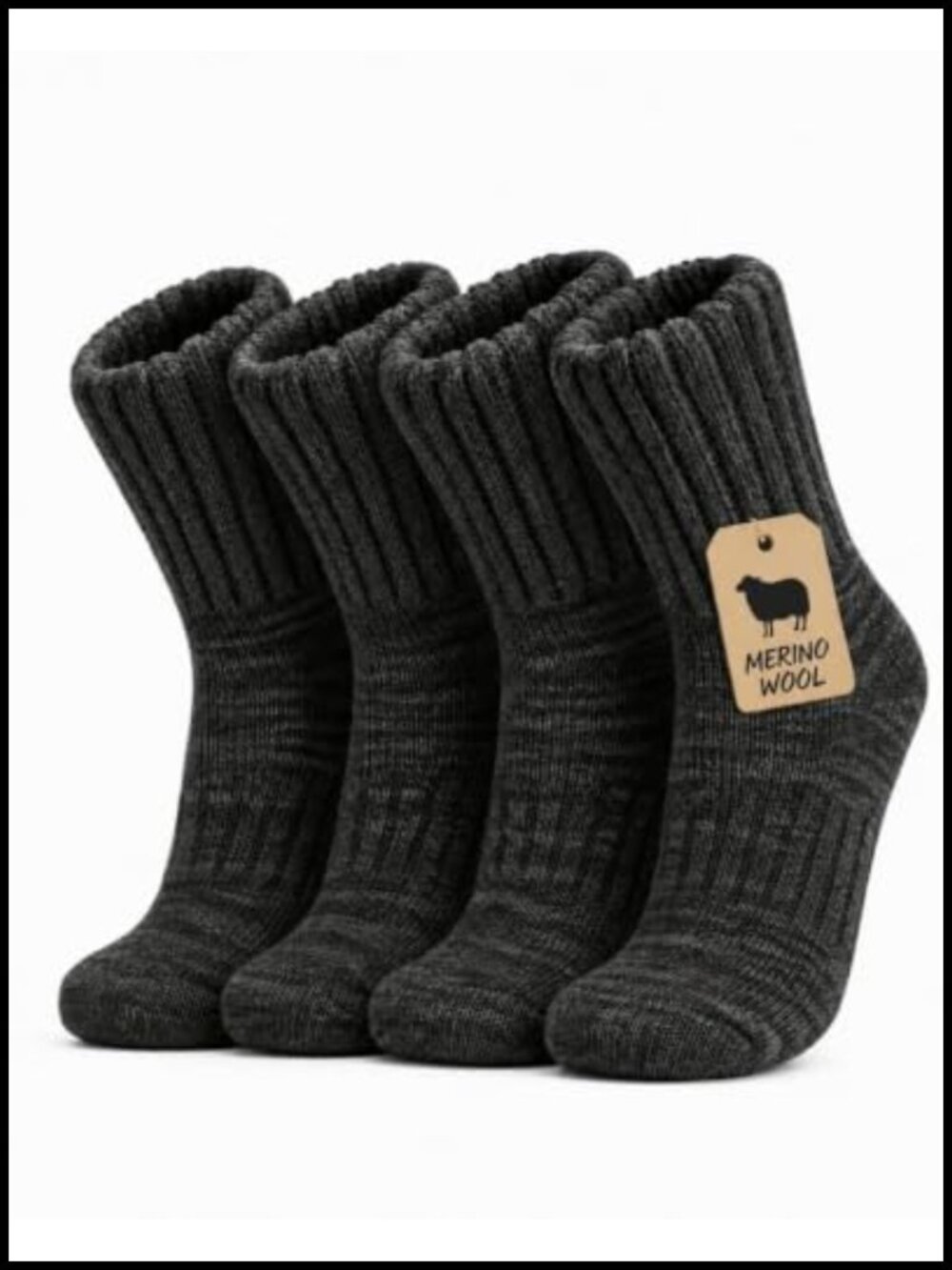 Merino Wool Thermal Calf Socks with Arch Support for Hiking